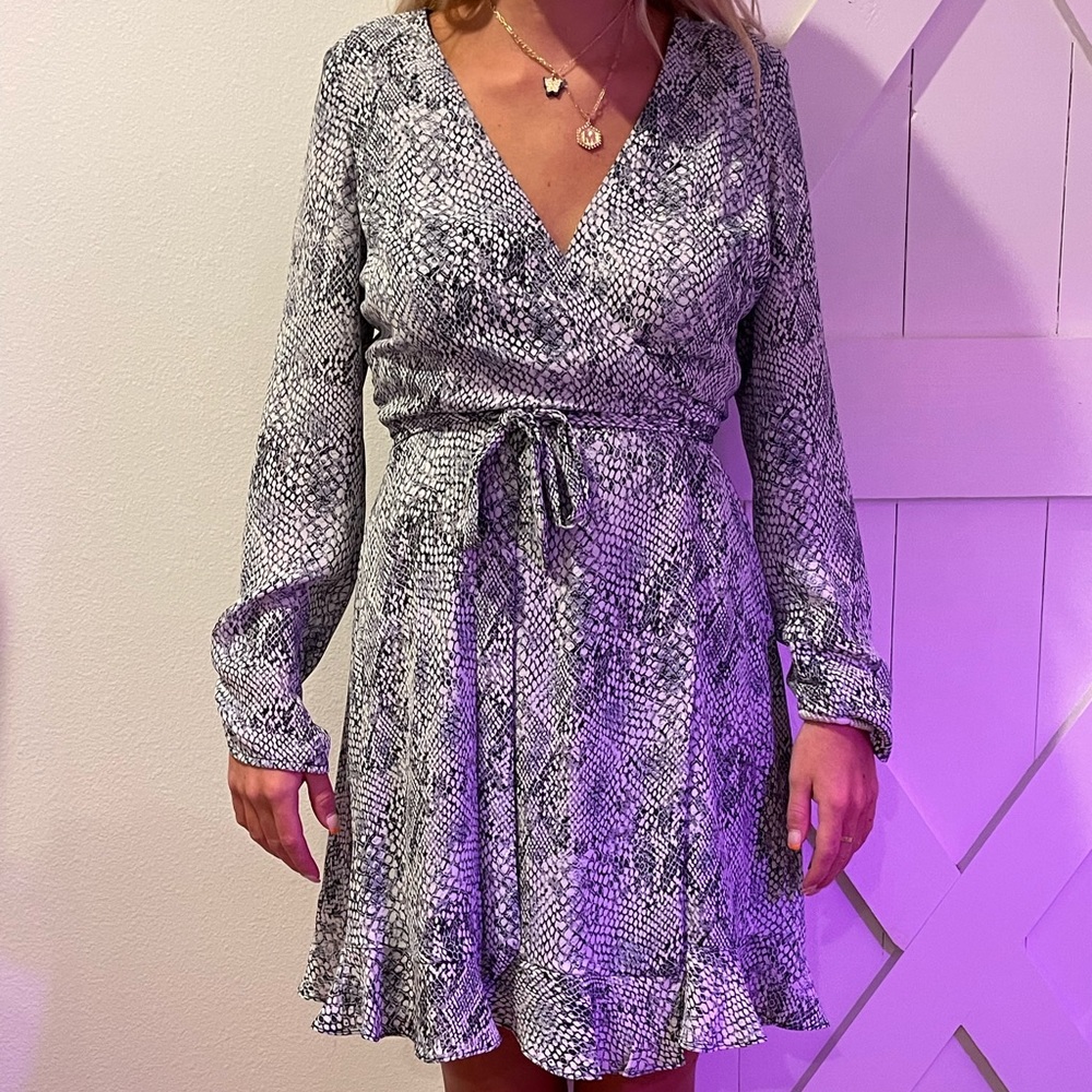 Snake skin Gianni Bini mini dress, size XS